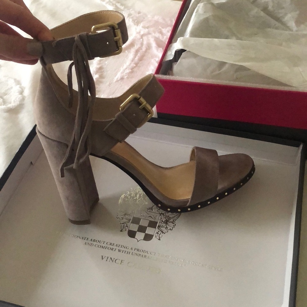 Vince Camuto Fringe Heels “Jesina”